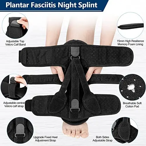 Night Dorsal Ankle Splint Plantar Fasciitis Relief Achilles Tendonitis Foot Drop Heel Ankle Brace Support Ankle Splint