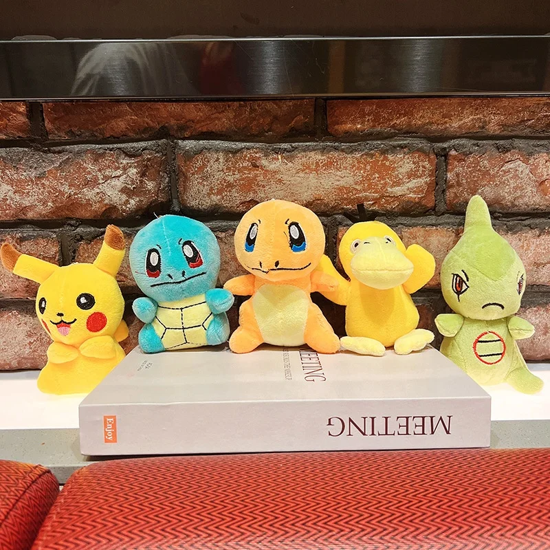 Cute Kawaii Pluch Pendant PikaChu Pokemoned Plush Doll Cinnamon Doll Bag Hanging Keychain Gifts