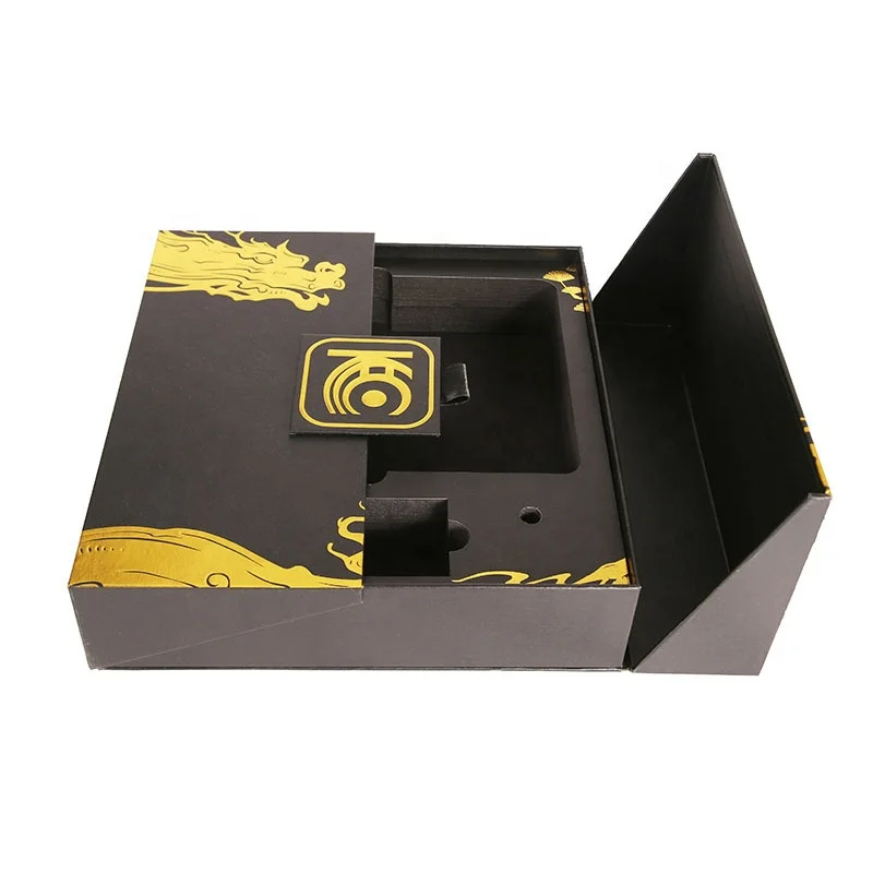 Luxury Decorative Cardboard Paper Packaging Double Side Opening Gift Boxes with Magnetic