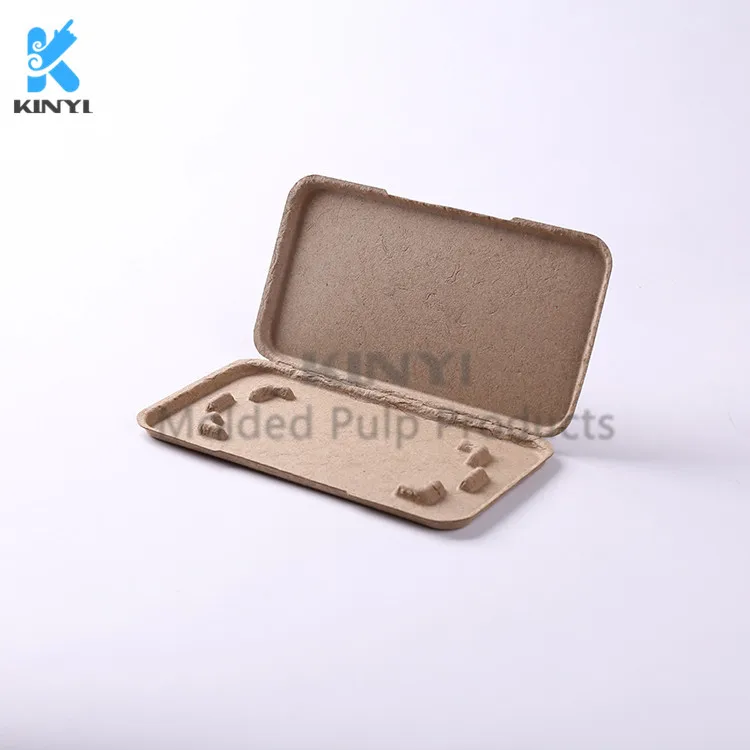 Environment friendly bamboo pulp material recyclable cell phone case packaging boxes