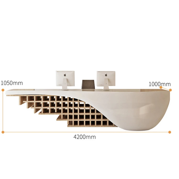 DDP one piece customized google custom reception desk shopify boutique counter desk office front table