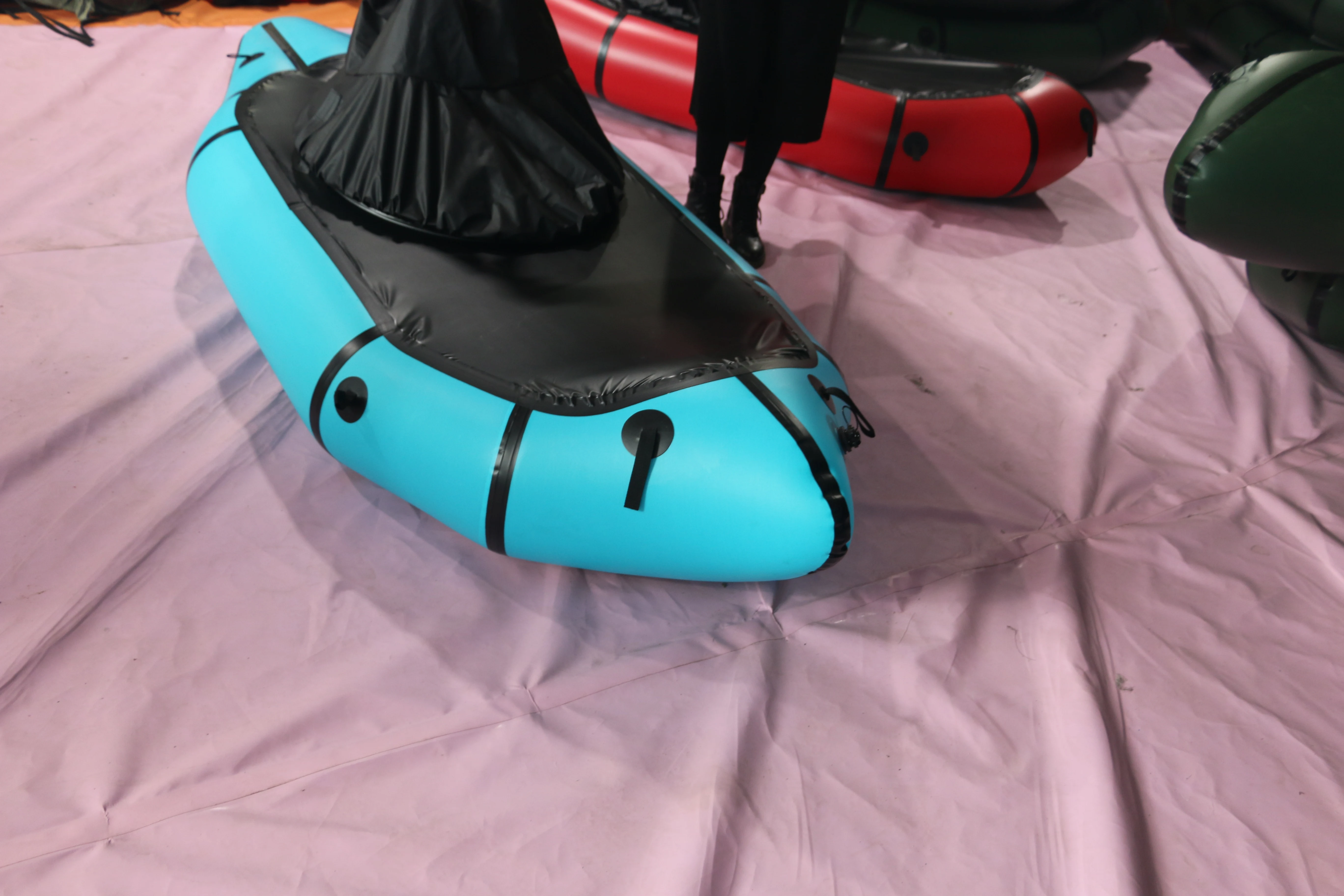 2021 new packraft made by tpu and portable fold single inflatable kayak