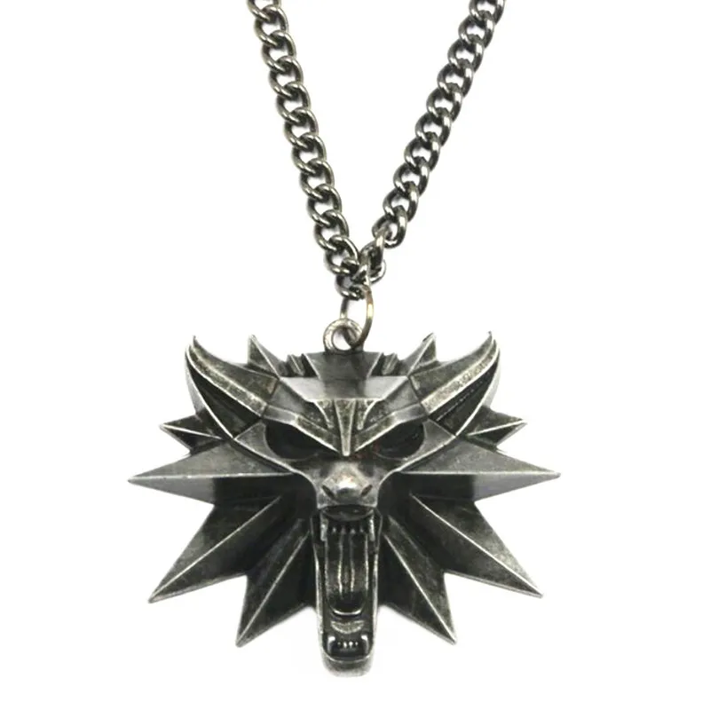 Лидер продаж на Amazon, мужское ожерелье с волком Ведьмака 3 дикой охоты