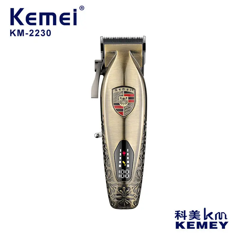 Kemei KM-2230 Rechargeable Professional Electric Hair Clipper Salon Series Barber Trimmer Men Cordless Hair Clippers
