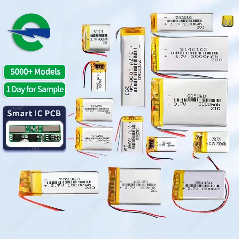 Enerforce OEM LIPO аккумулятор 302030 402030 502030 602030 702030 802030 300 мАч 400 3 7 В литий-полимерный с KC