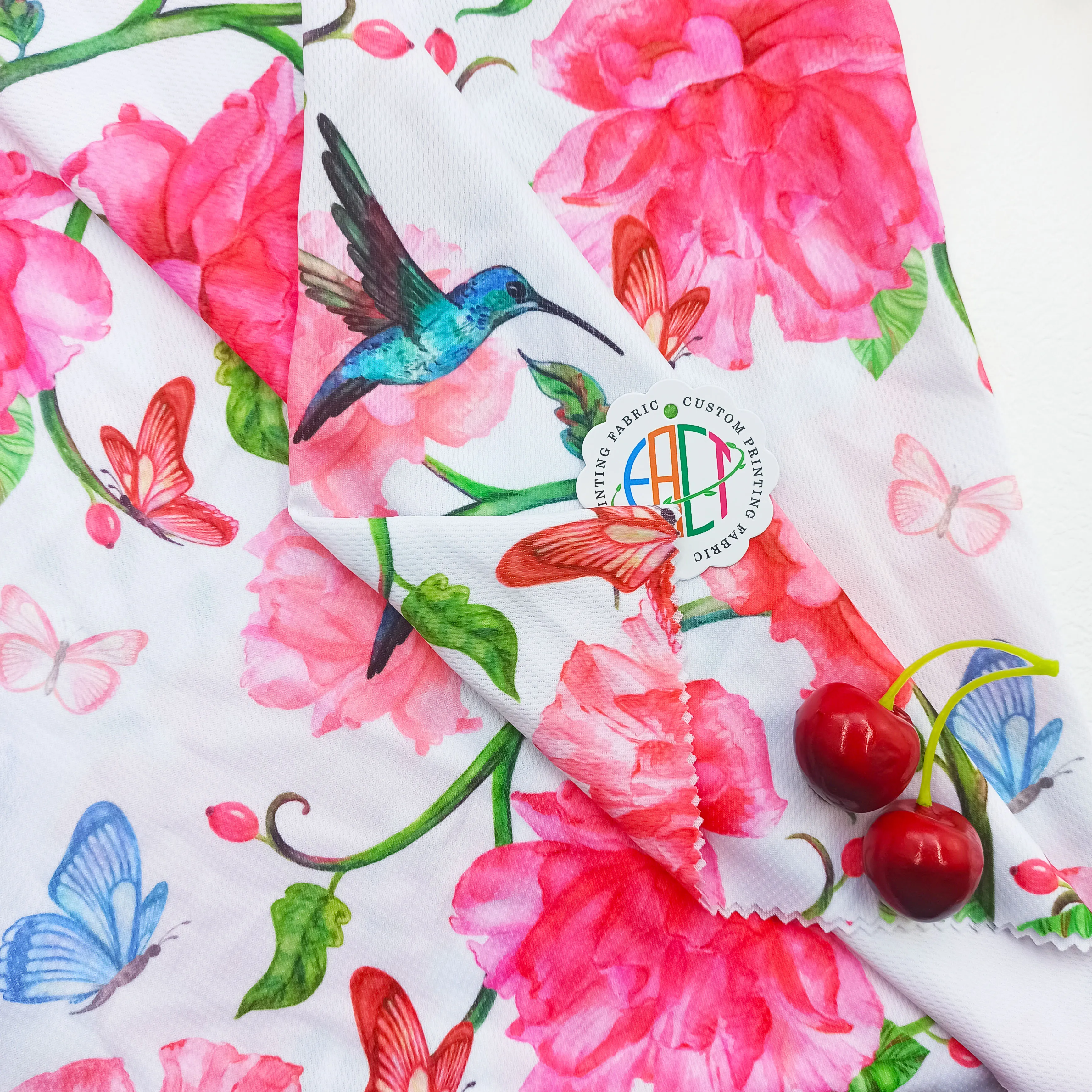 No MOQ Custom Digital Printing Athletic Knit Poly Lycra Fabric Printed