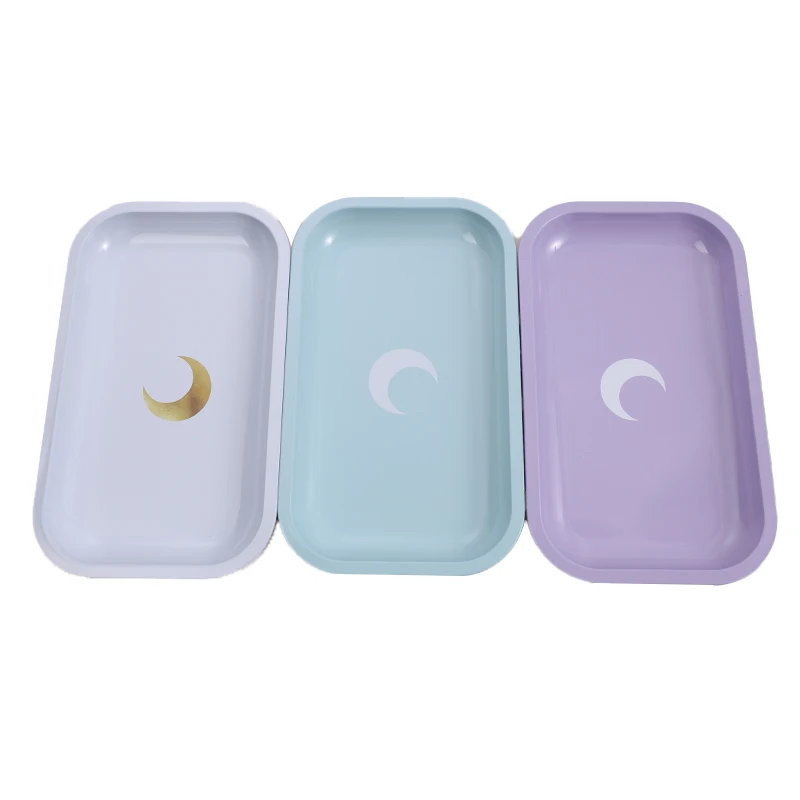 Custom Logo Tinplate Tray 27*16cm Middle Size  Metal Rolling Tray Wholesale Smoking Accessories Cheap Tray