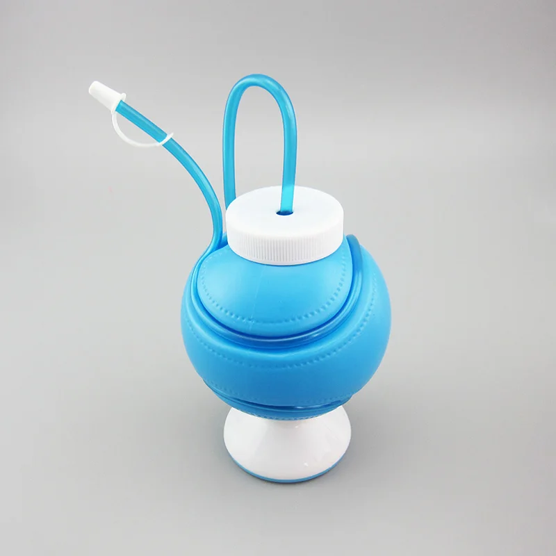 650ml Football / Tennis /Basketball Shaped Plastic Straw Cup water drink  bottle for promotion