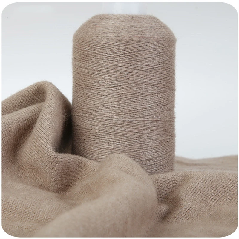 MENCA 200g/cone 100% Goat Cashmere Yarn for Machine Knitting 26s/2 Count for Women Scarf Mongolian Cashmere Hand-Knitting Yarns
