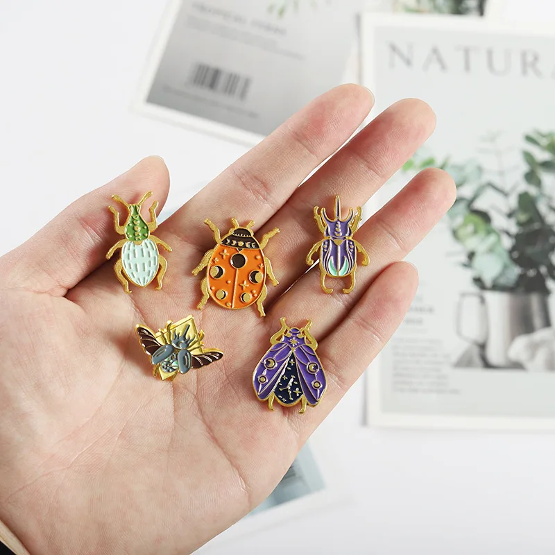 Creative Alloy Brooch Alloy Dripping Paint Badge Creative Insect Decorative Brooch Pin