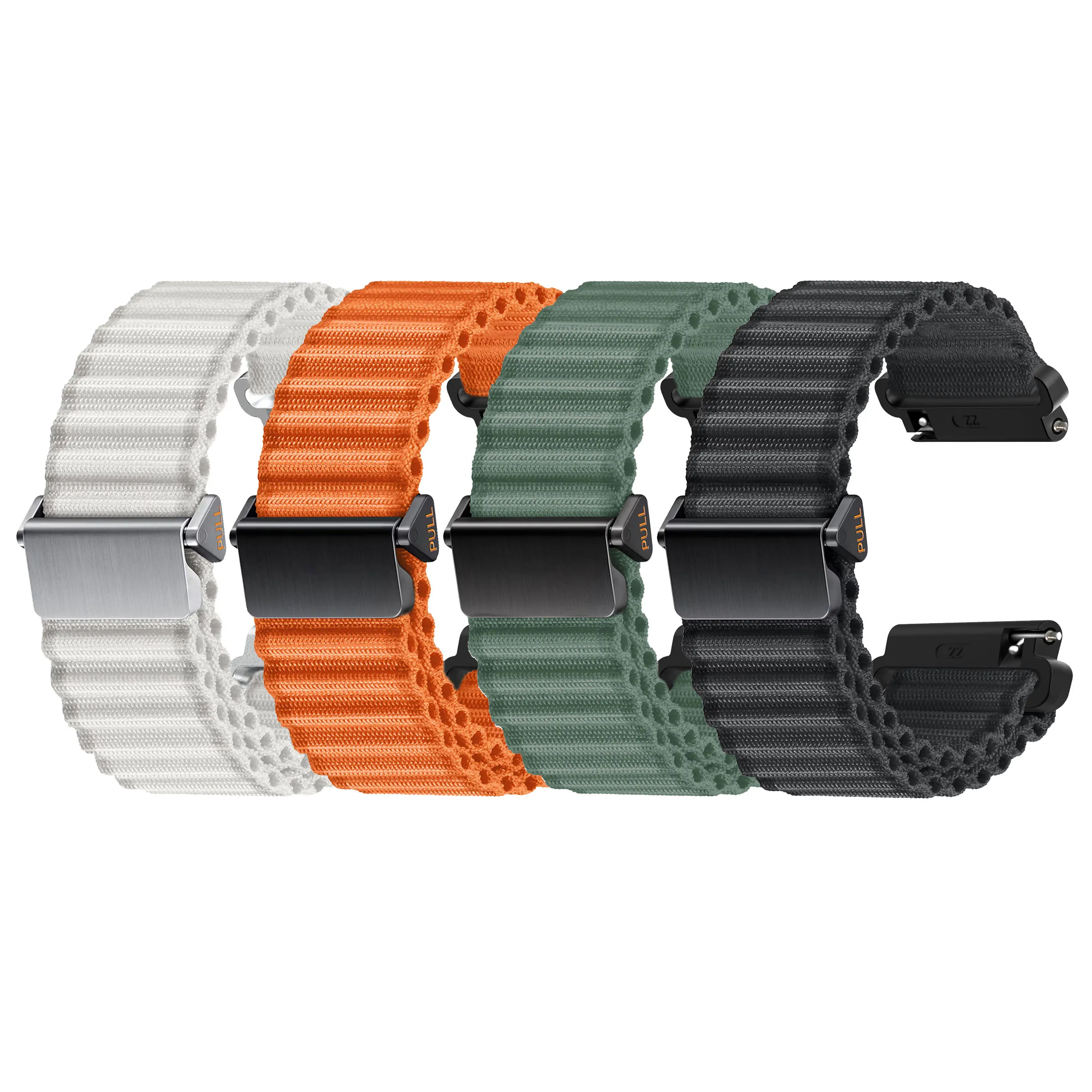 Tschick 18mm 20mm 22mm Cross-Country Corrugation Woven Strap for Samsung Galaxy Watch 7 6 5 4 40mm 44mm Gear S3 Nylon Loop Band