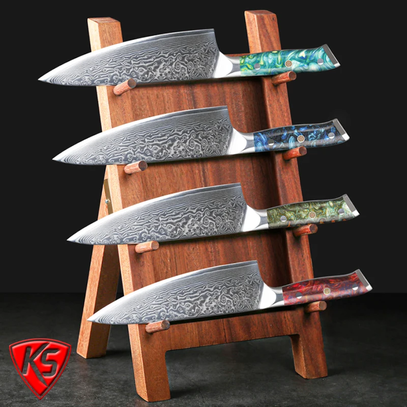 New Chef Knives 8inch kitchen knife with 67 layers damascus steel blade kitchen knife set with resin handle