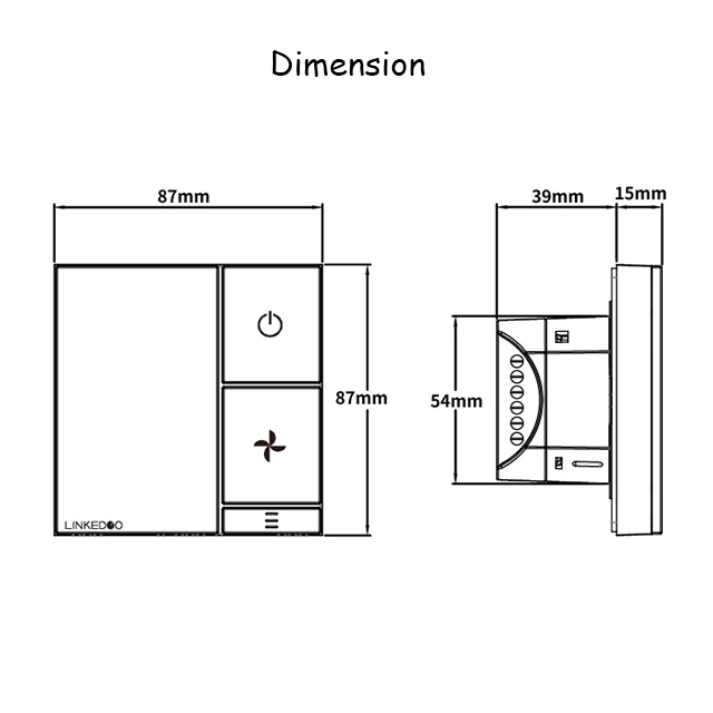 Smart Home Remote Control 240V Smart Thermostat Central Thermostat Room Thermostat