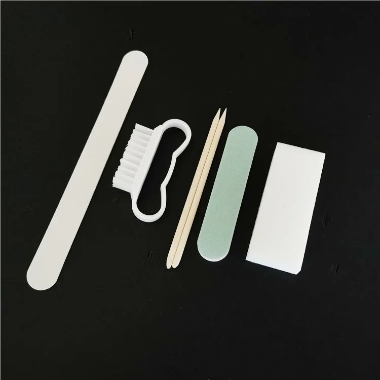 Manicure Set Nail Tools Disposable Pedicure Kit 5Pcs Washable Double Sided Board Nail Buffer File mini nail kit