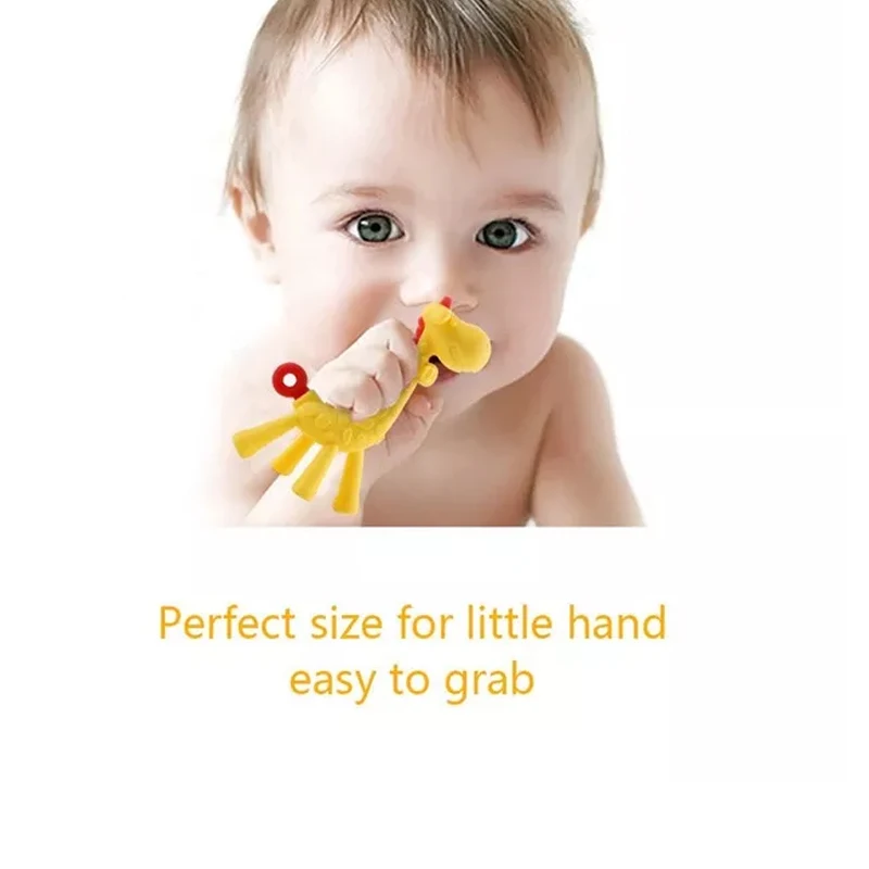 Funny Bpa Free Silicone Giraffe Teething Toys Infant Chewing Toy Teethers For Baby