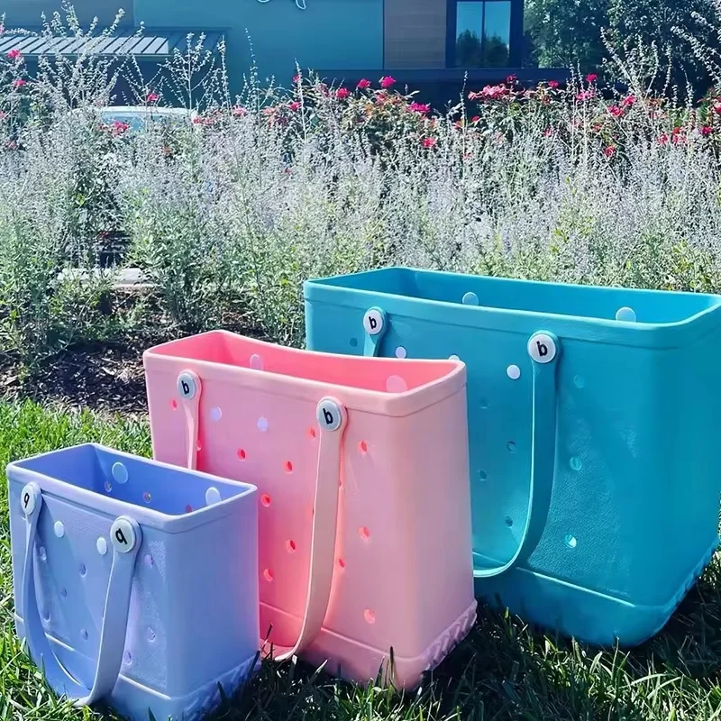 Wholesale Popular Waterproof Large Eva Women Summer Luxury Bogg Bag Beach Tote Bag For Ladies