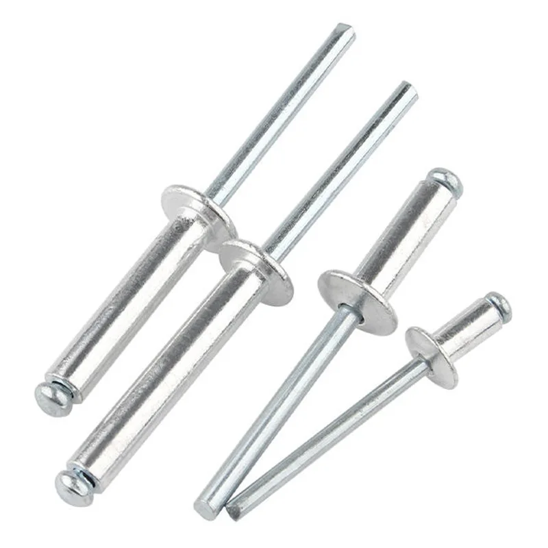 Open Type M2M3M4M5M6 Aluminum Iron Blind Rivet with round Flat Dome Head Small Pull Screw in Brass and Metal DIN Standard