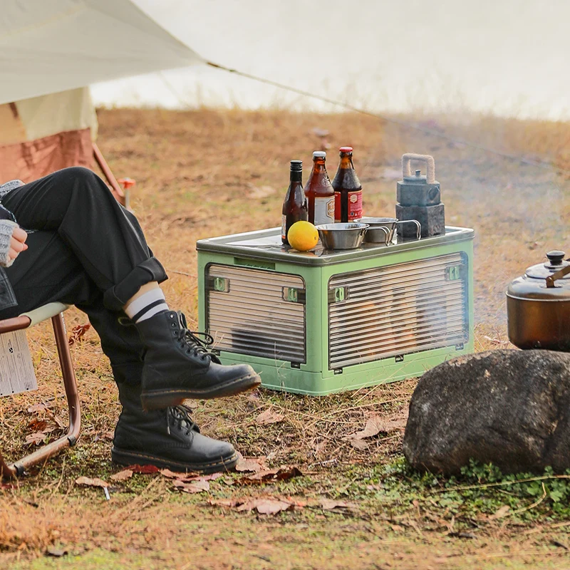 Rmier Modern Multifunctional Transparent Plastic Storage Box Foldable Colorful Outdoor Household Toy/Book Organization Kitchen