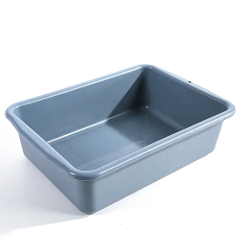 Heavybao Commercial 10-20L White Plastic PP Tray Storage Dish Tote Box for Hotel Kitchen