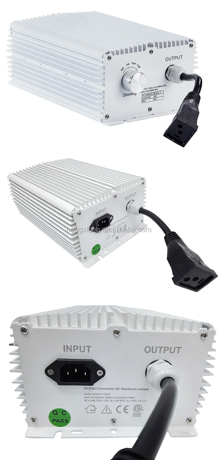 
Low frequency square wave 1000 watt ballast hps mh digital dimmable electronic ballast for high pressure mercury lamp 