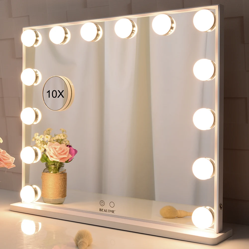 Led Vanity Makeup Mirror Hollywood Standing Styles Flexible Lights Mirrors with large bulbs