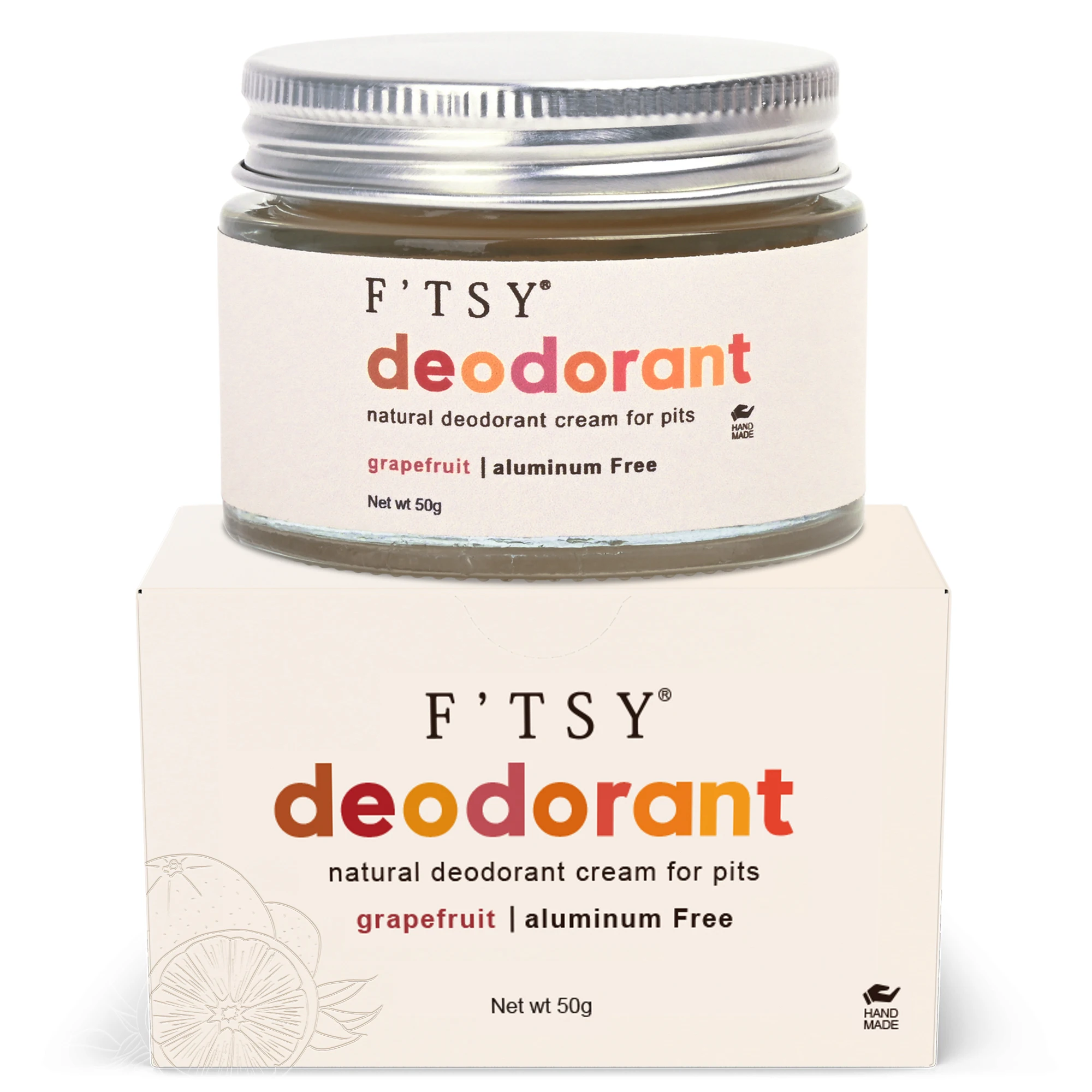 Creamy Deodorant Cream Arms100% Handmade Cosmetics Aluminum Free Grapefruit Natural Deodorant Cream For Pits