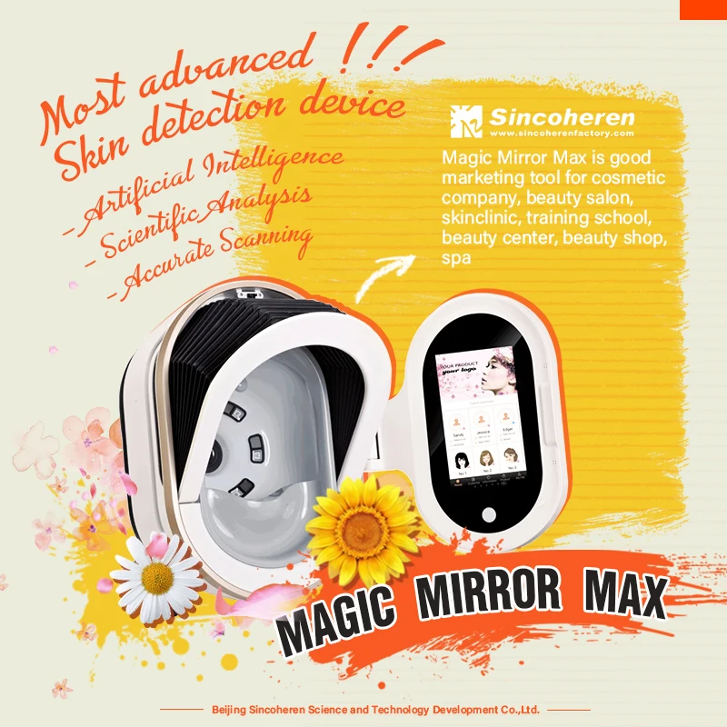 Intelligence Facial SKin Analysis Machine Magic Mirror Analyzer Skin with IPad RGB pores: Coarseness and size of pores