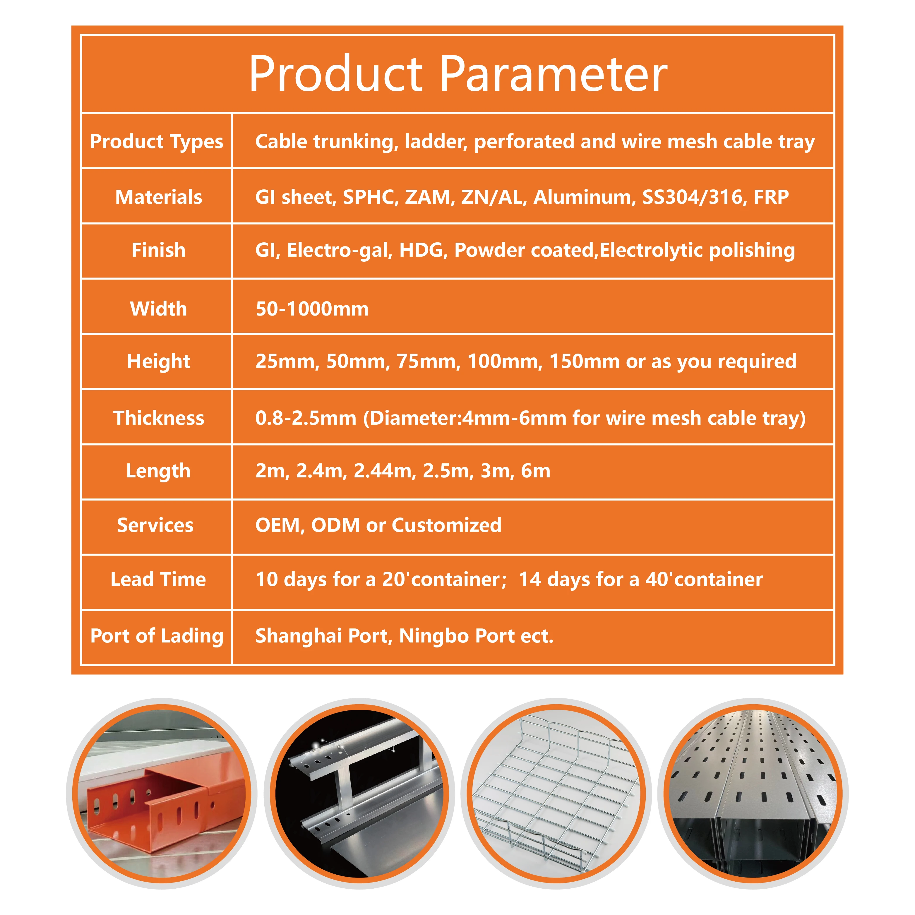 electro galvanized cable tray/gi cable duct/metal trunk