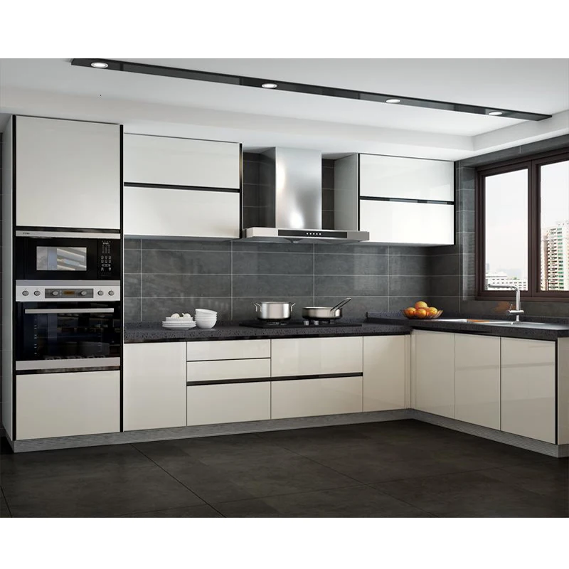 Wish Classic Wood Kitchen Cabinet Affordable Price Customized Modern Pure or Wood Grain Apartment Modern Design Kitchen Cabinet