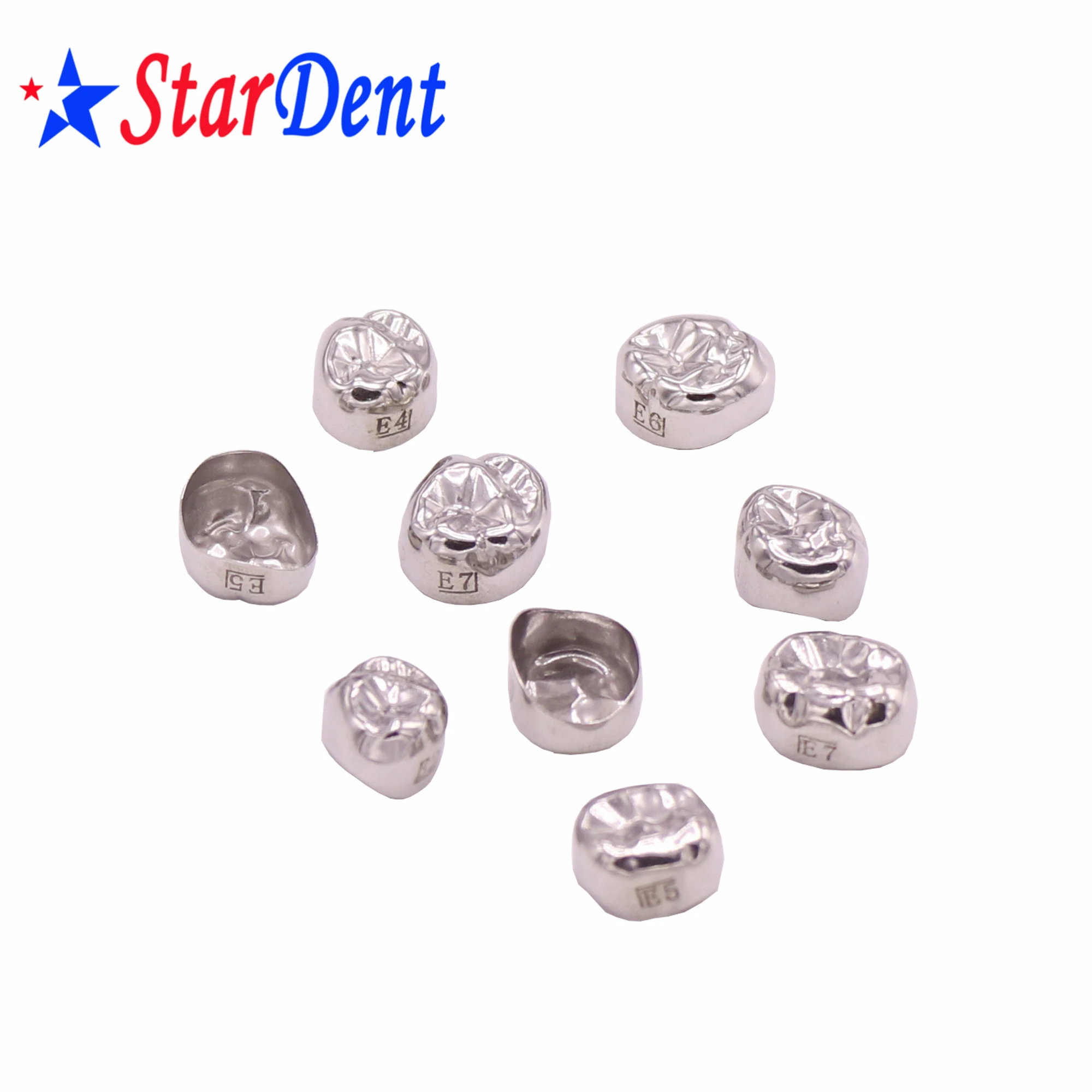 Dental Stainless Steel Teeth Kids Crown Primary Molar Crown 48pcs for Kids