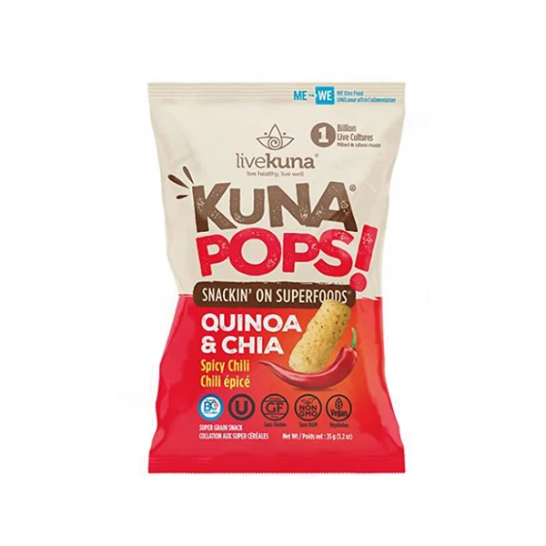 Закуска Kuna Superfoods, квиноа и Чиа, острый Чили, 1,2 унций, 35G-In