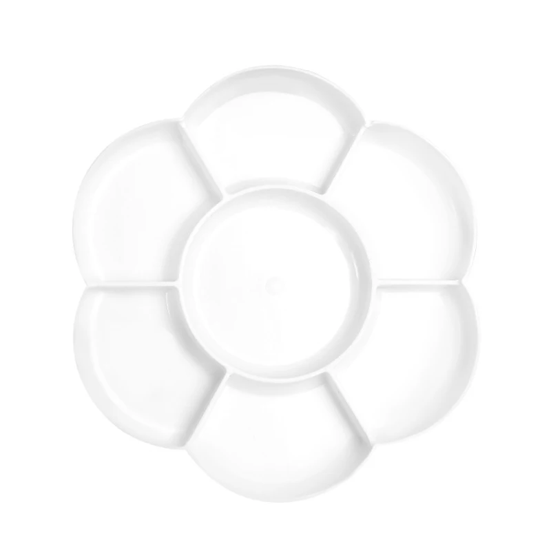 Giorgione Factory Price Plastic Flower Shape Paint Color Mixed Palette Artist Paint Palette For Watercolor Acrylic Painting