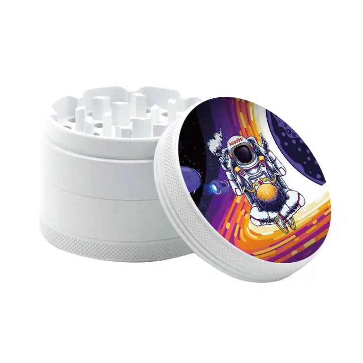 Ceramic Coating 4 Layers Custom Logo And Color Aluminium Alloy Washable Metal Tobacco Ceramic Herb Grinder