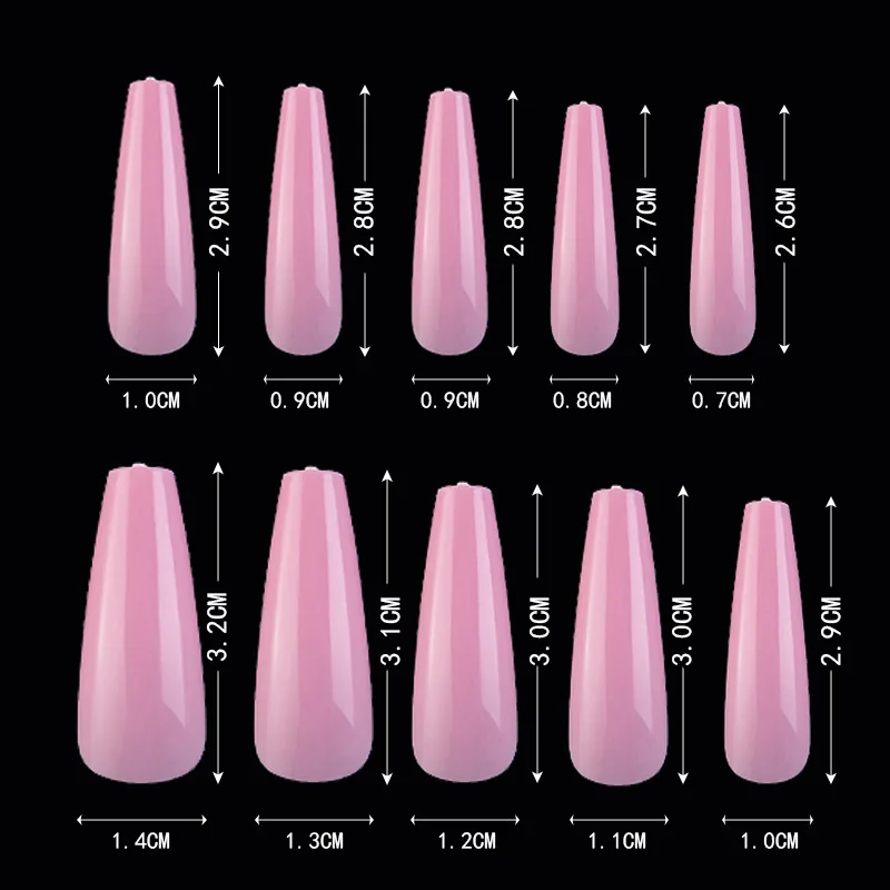 Hot Selling Fake Nails False Nail Tip Press On Tips Acrylic Nail Tips Colorful Artificial Fingernails