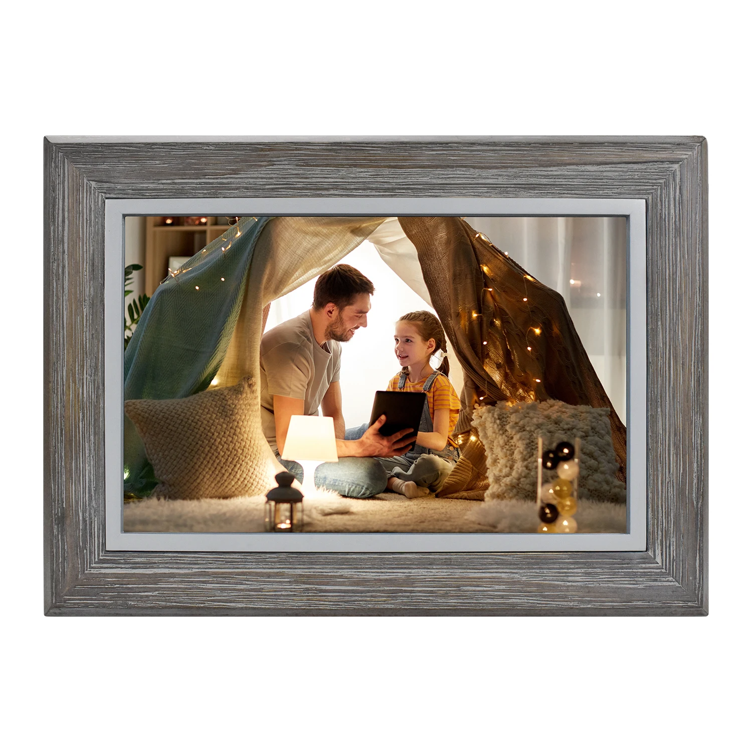 10,1 дюймовая новая деревянная цветная широкоугольная Wi-Fi фоторамка для фотографий 1 + 16 Гб памяти рамка для приложения