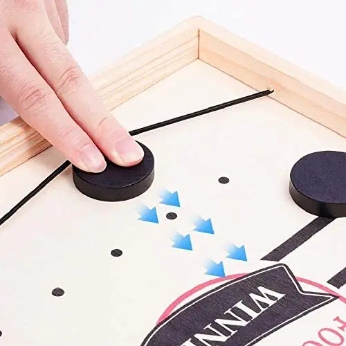 Large Sling Puck Game Foosball Winner Board Game Wooden Hockey Table Game
