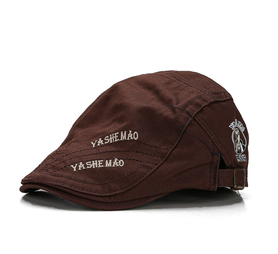 wholesale Custom embroidery newsboy beret hat for women men  british style flat Ivy Cap berets