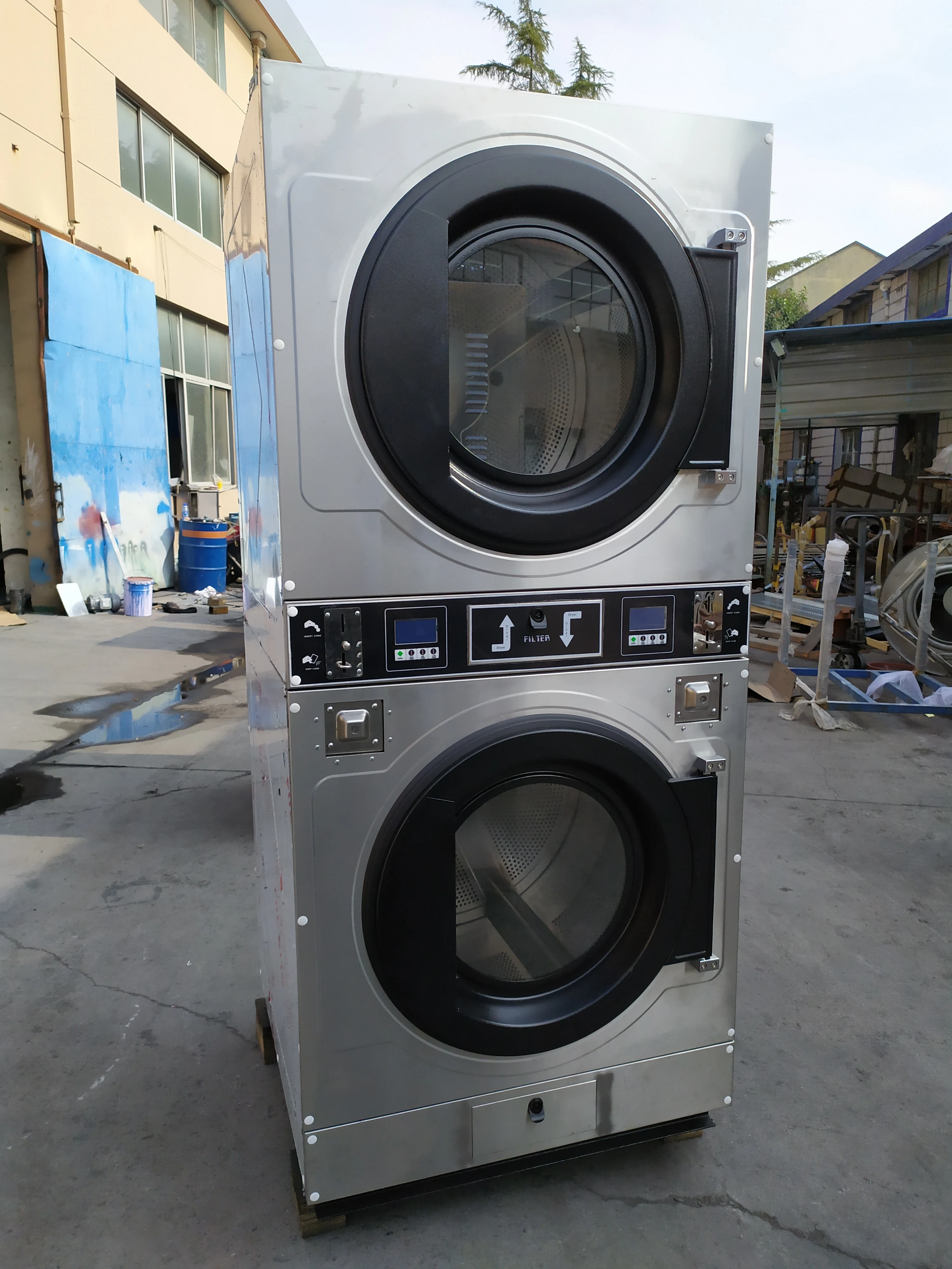 Coin type double layer dryer Commercial drying equipment Laundry drying machine
