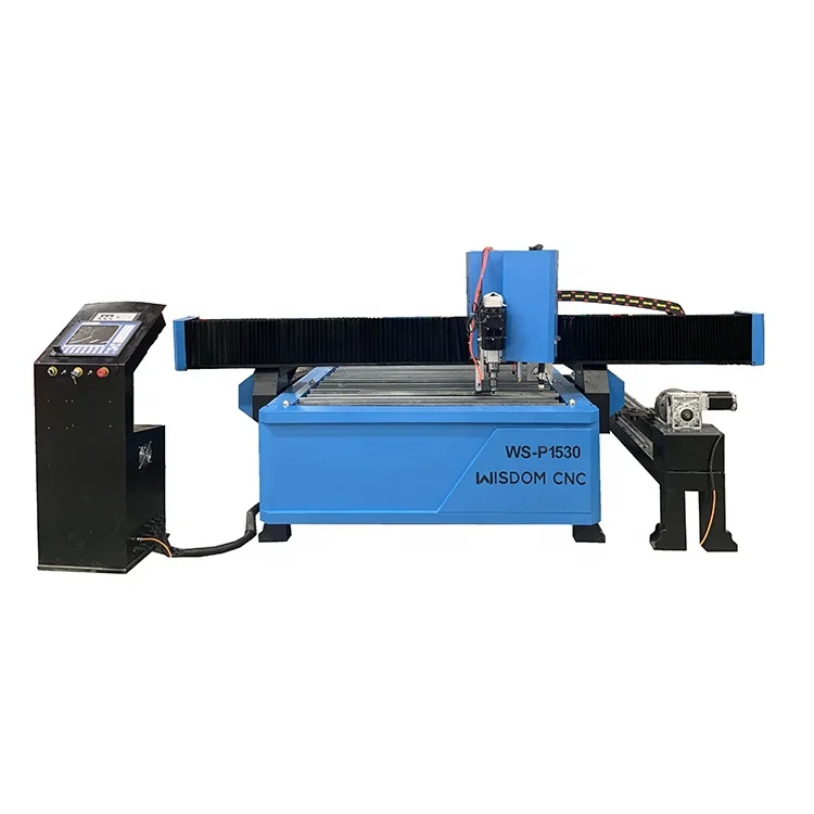 1530 2040 Table Multi-function CNC Plasma Cutting Cutter Machine with Side Rotary Attachment For Metal Plate and Tube Cutting