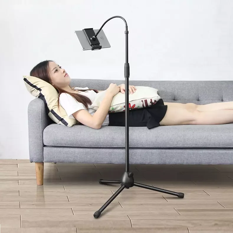 Factory Production Goose Neck Lazy Live Streaming Mobile Tripod for 3.7' 7' Universal Smart Phone Holder