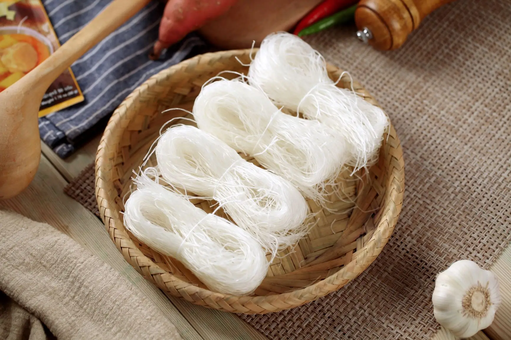 100 Mung Bean Vermicelli Clear Bag White OEM Ribbon KOSHER Style Time Packing Packaging Color Cooking Feature Weight Sugar Fat