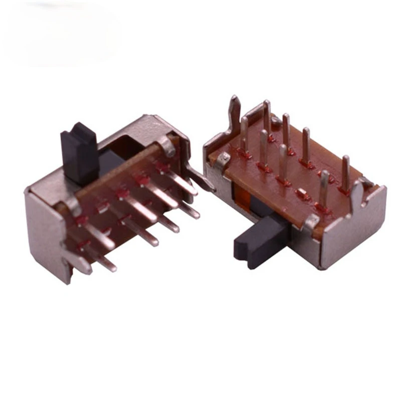 SS12D00 Slide switch slide gear band 2/3 file single double horizontal mini horizontal power supply Slide switch