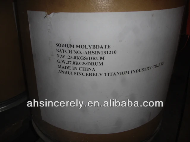 Mo 39.3% Industrial Grade Alkaloid Sodium Molybdate Fertilizer