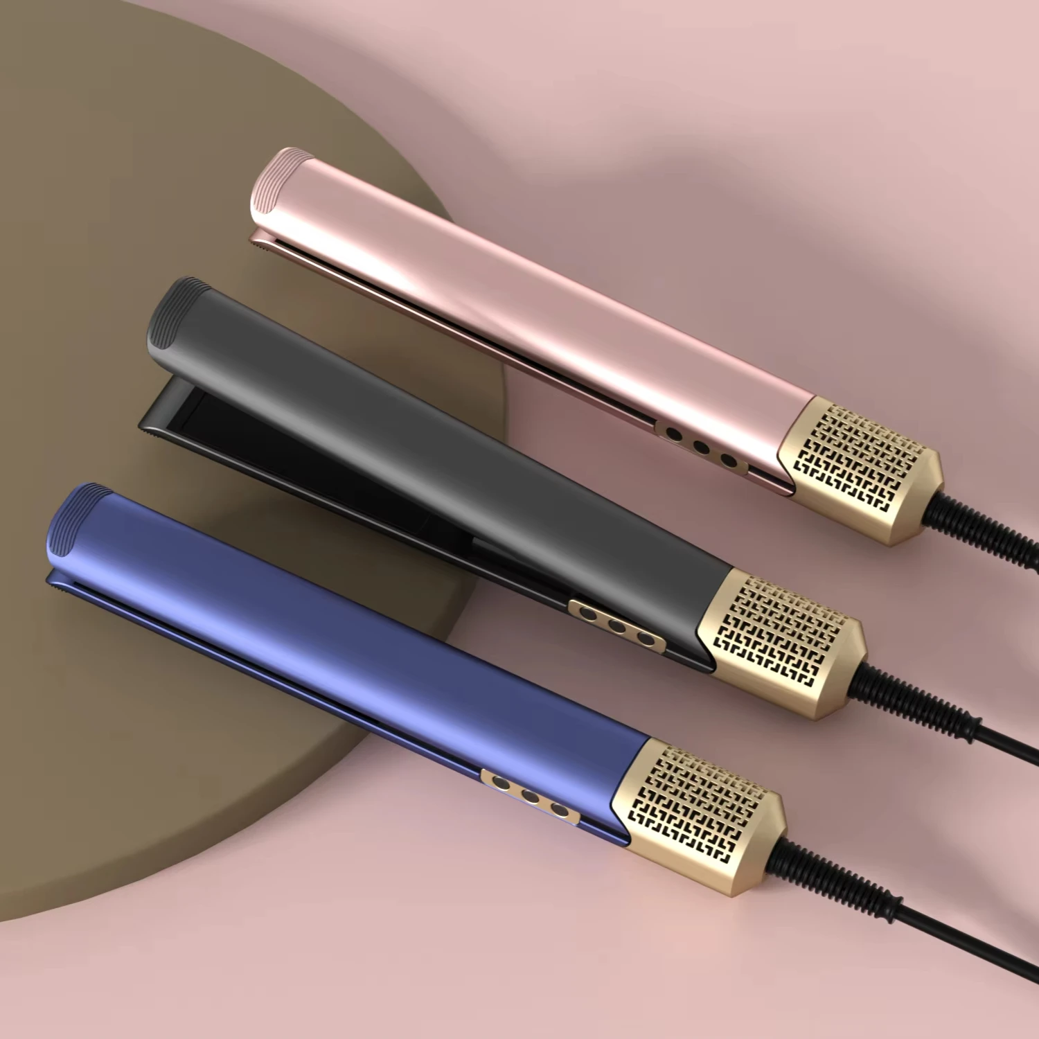 2-In-1 110000RPM Brushless high Speed Motor Hot Air Styler Straightening Hair Dryer Water Ion Curing Automatic Shutdown