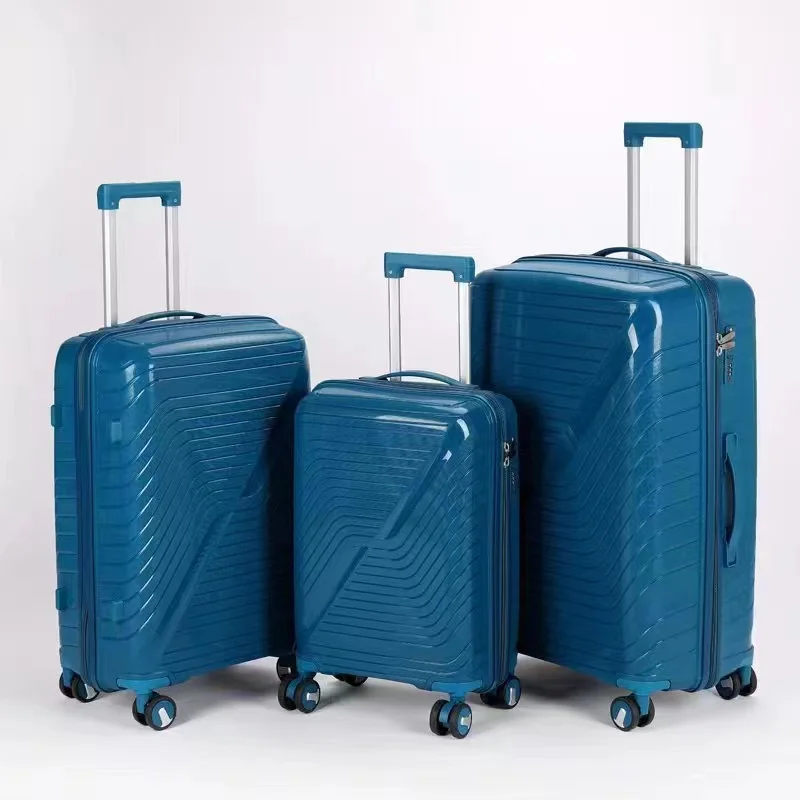 Wholesale Marksman Hot Popular 13 20 24 28 Inch Travel Suitcase Unisex Daily Use PP Luggage Sets Spinner Caster Zipper Metallic