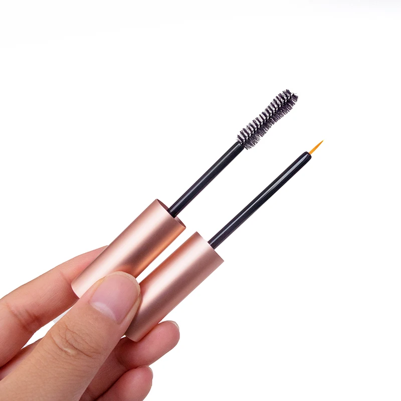 Round Aluminum Plastic Empty Eyeliner Tube Wholesale Makeup 7ml 4ml Eyelash Serum Bottle For Sale Aluminum Eyelash Serum Bottle