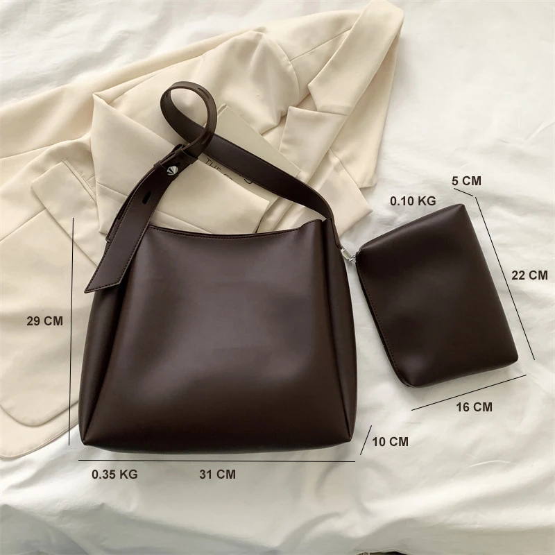 Custom OEM Summer Fashion Casual Women Soft PU Leather Big Shoulder Crossbody Bag with Purse for Women Handbags Totes