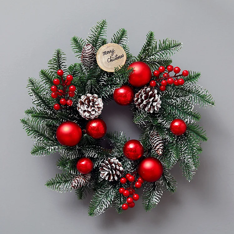 40cm Diameter Decorated Luxury Eco friendly PE Christmas Wreath