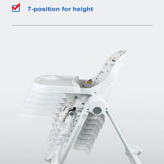 Metal and Plastic Baby Feeding Chair Wholesale Adjustable Baby High Chair