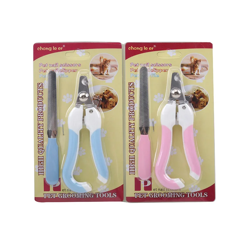 Environmental PP handle Stainless steel Dog Toe Nail Grooming Supplies Dog Pet Nail Clippers And Trimmer Dog Cat File